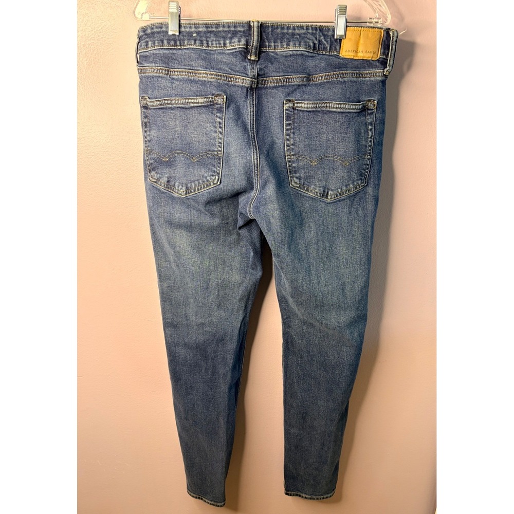 American Eagle Air FLEX+ Stretch Original Straight Denim Jeans Men's 34 X 34 - Picture 4 of 9